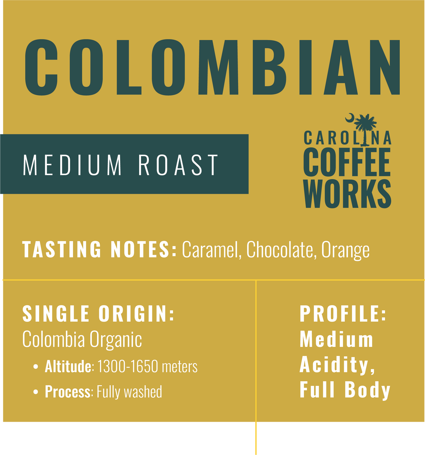 Organic Huila Colombian Medium Roast